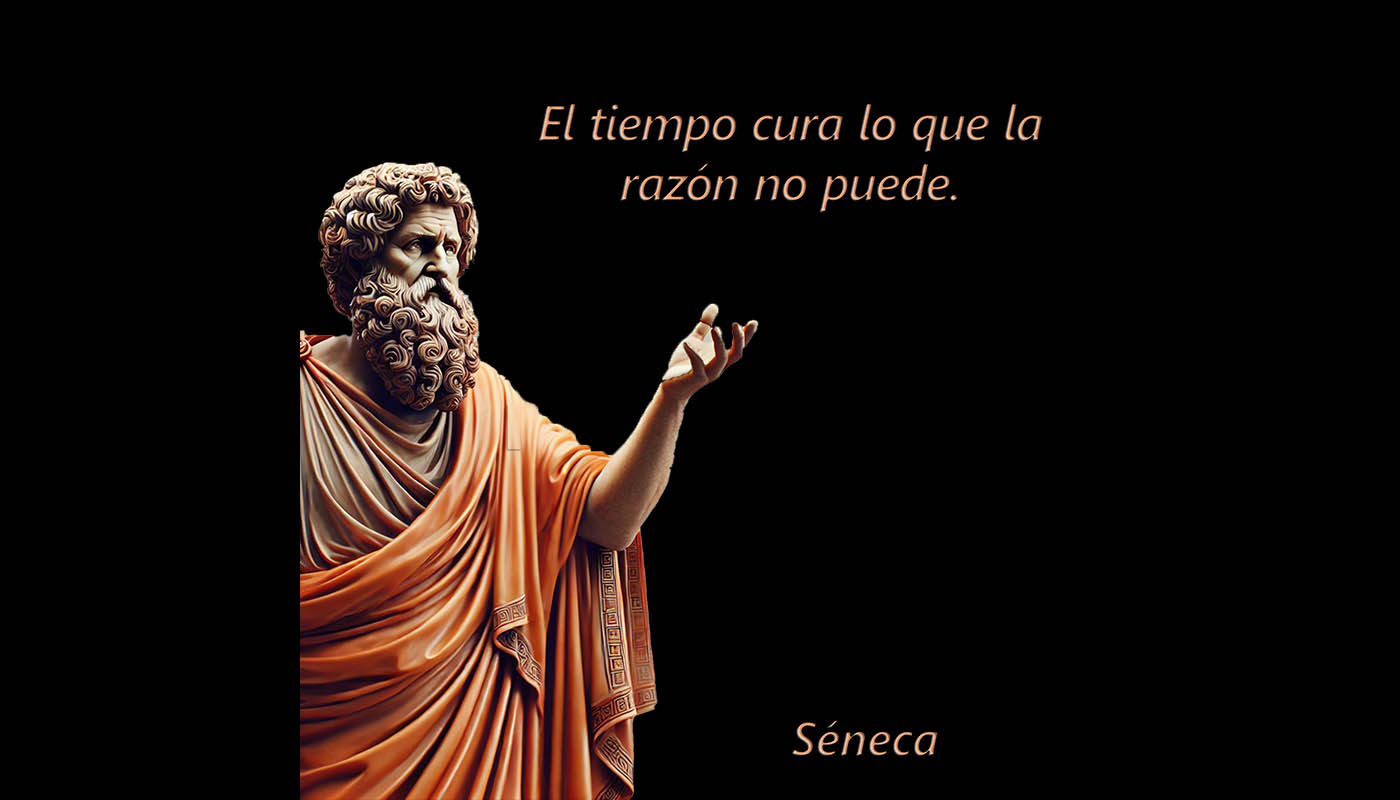 Séneca 1035  El tiempo cura lo que la razón no puede. 