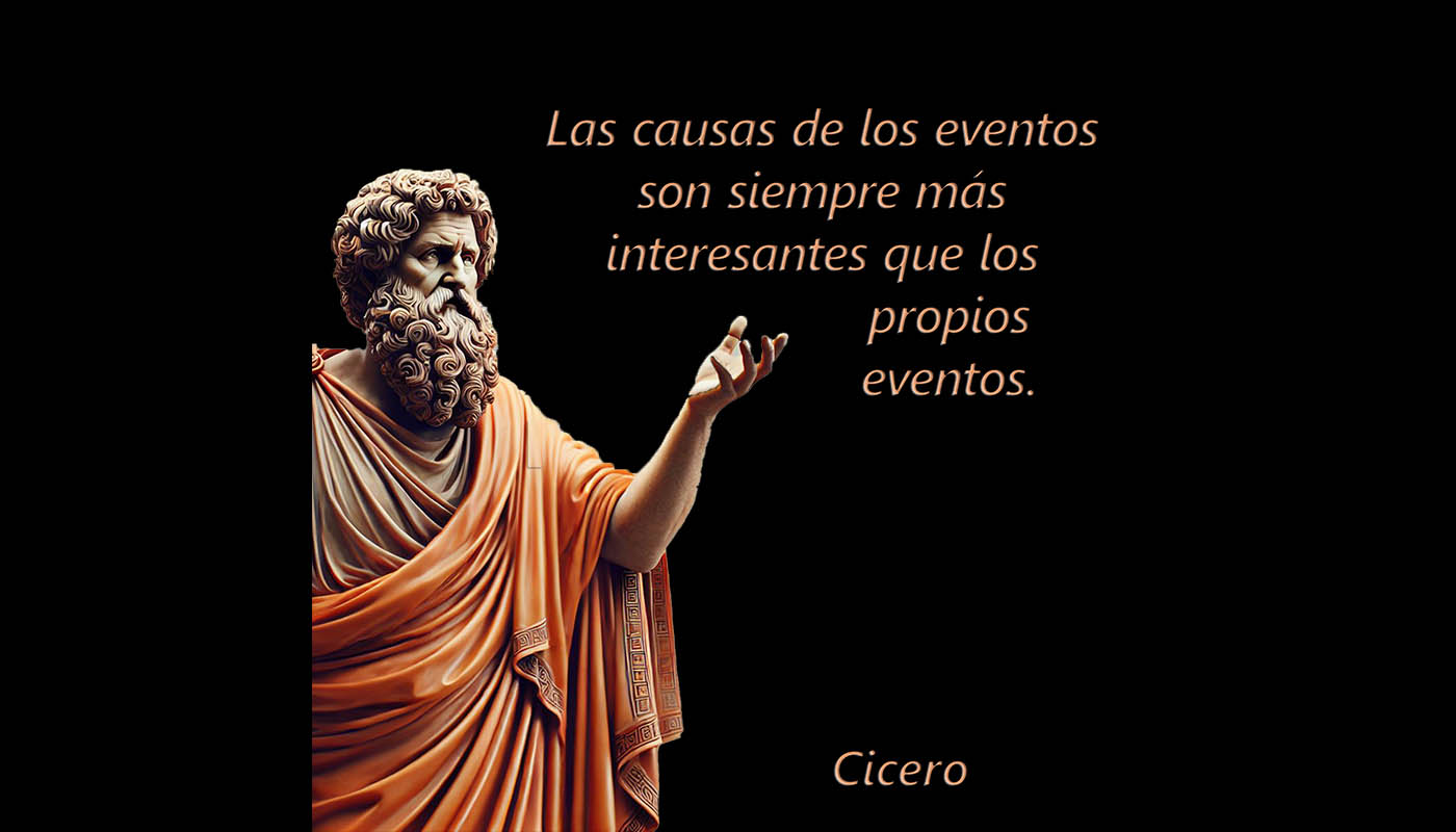 Cicero 1065  Las causas de los eventos son siempre más interesantes que los propios eventos.
